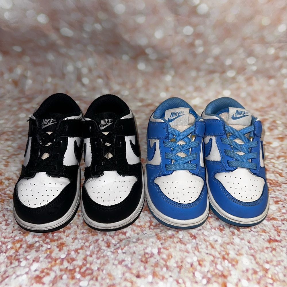 Toddler Nike Dunks 2 for 1 Sneakers! Blue Size (7) / B & W Size (8)
